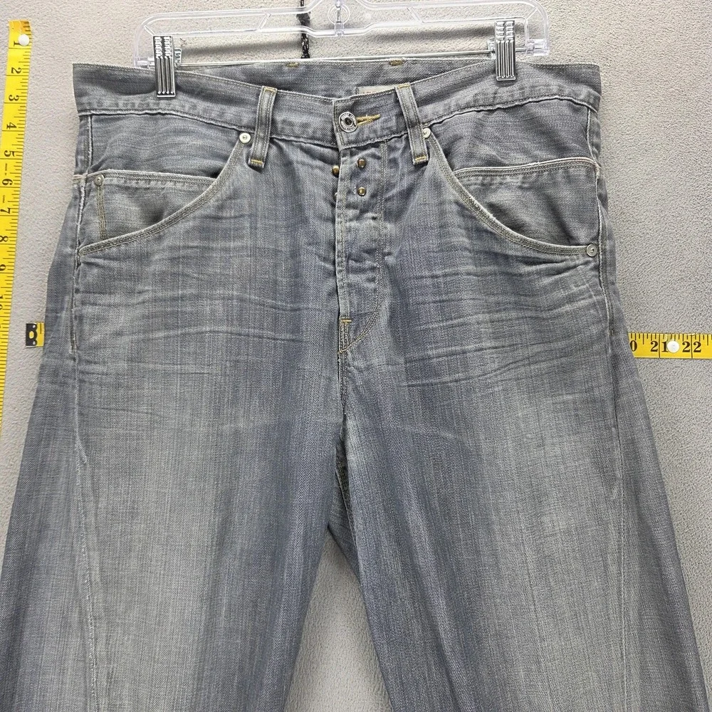 Vintage Levis Engineered Jeans Mens Gray Buckle Back Twisted Fits 34x30